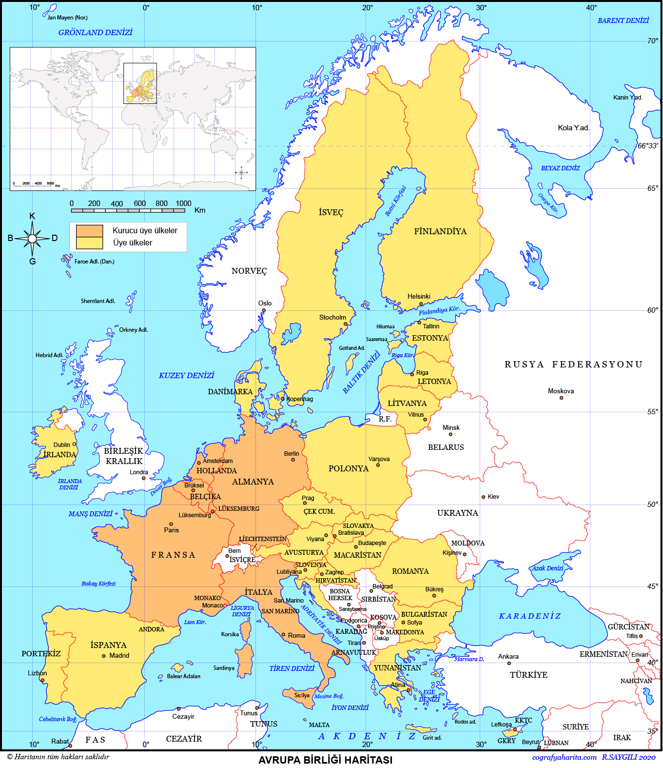 Avrupa Ulkeleri Haritasi