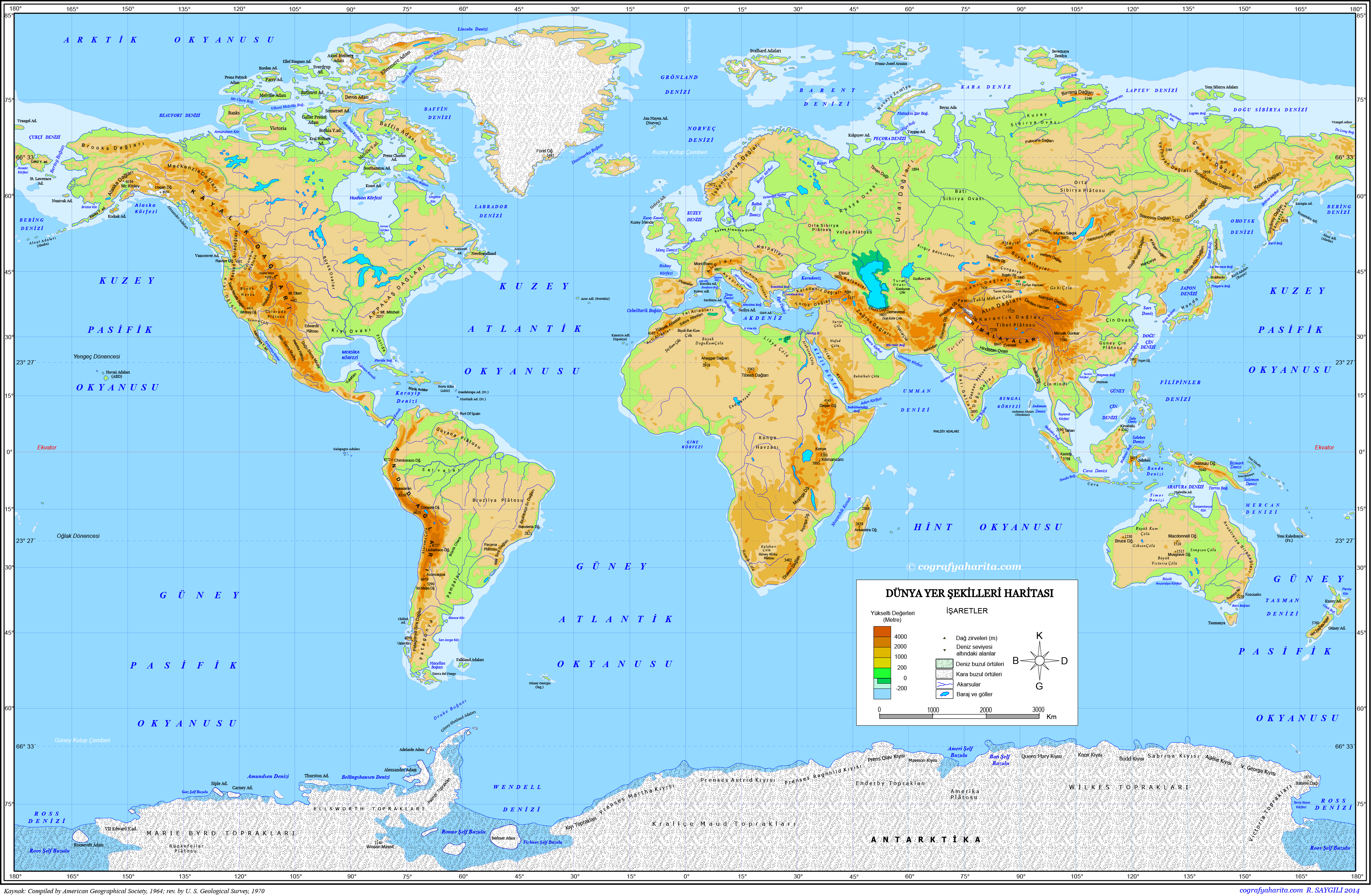 Географическая карта модель. World Map физическая.