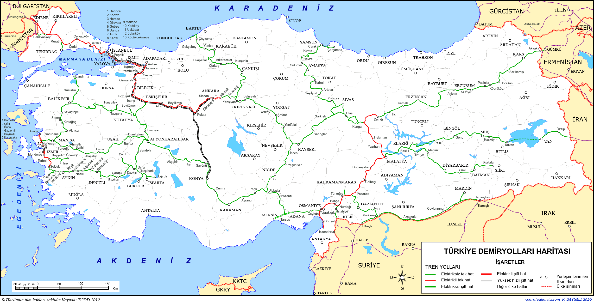 Türkiye Demiryolları Haritası