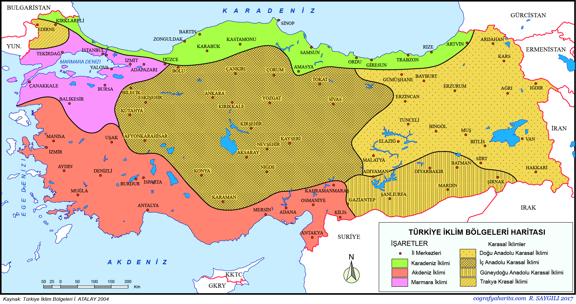 Türkiye İklim Bölgeleri Haritası: Türkiye'de Bölgeleri Nerelerdir