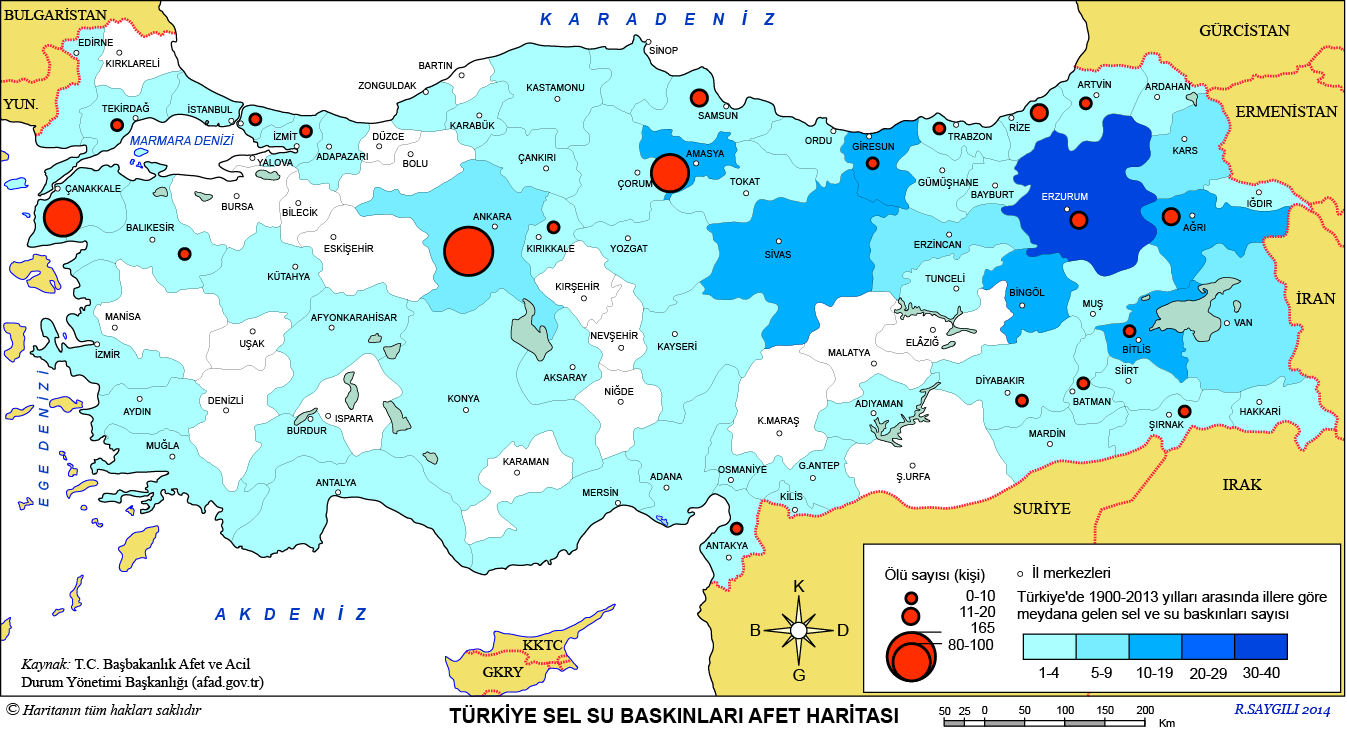 Türkiye Sel Baskınları Haritası
