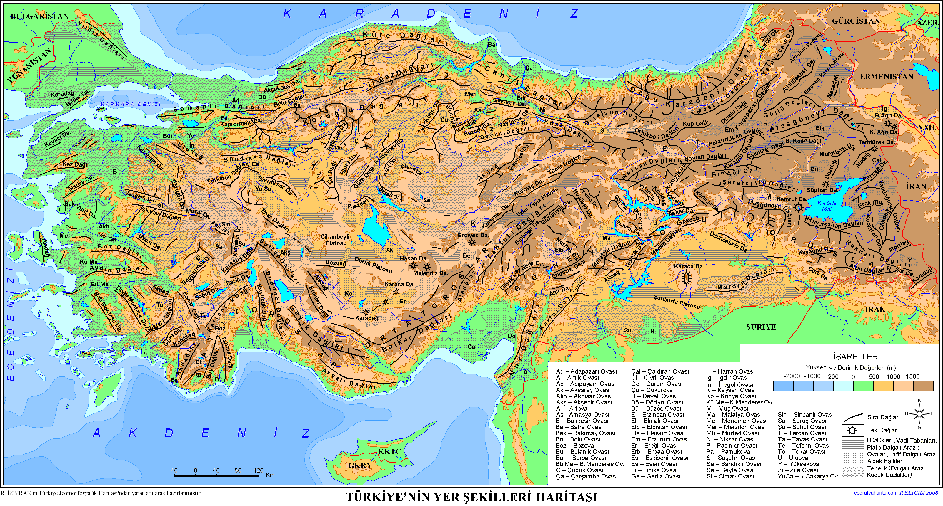 turkiye yer sekilleri haritasi turkiye nin yeryuzu sekilleri ve genel ozellikleri